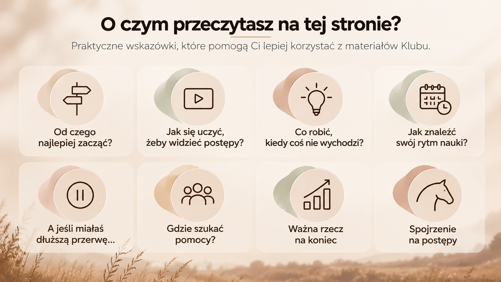 Przewodnik po nauce z końmi